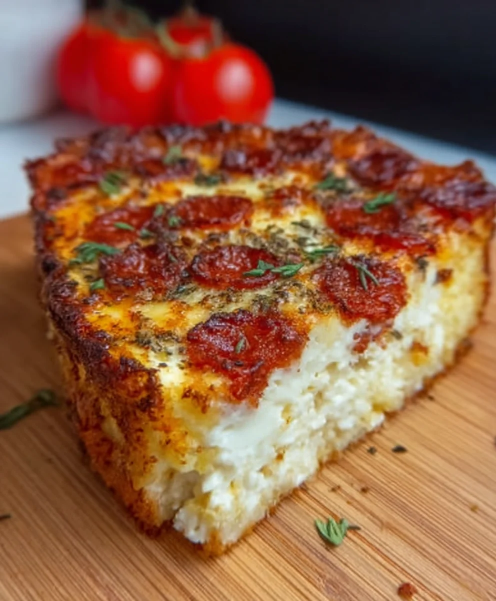 Pizza Cottage Cheese Bake- Easy & Delicious