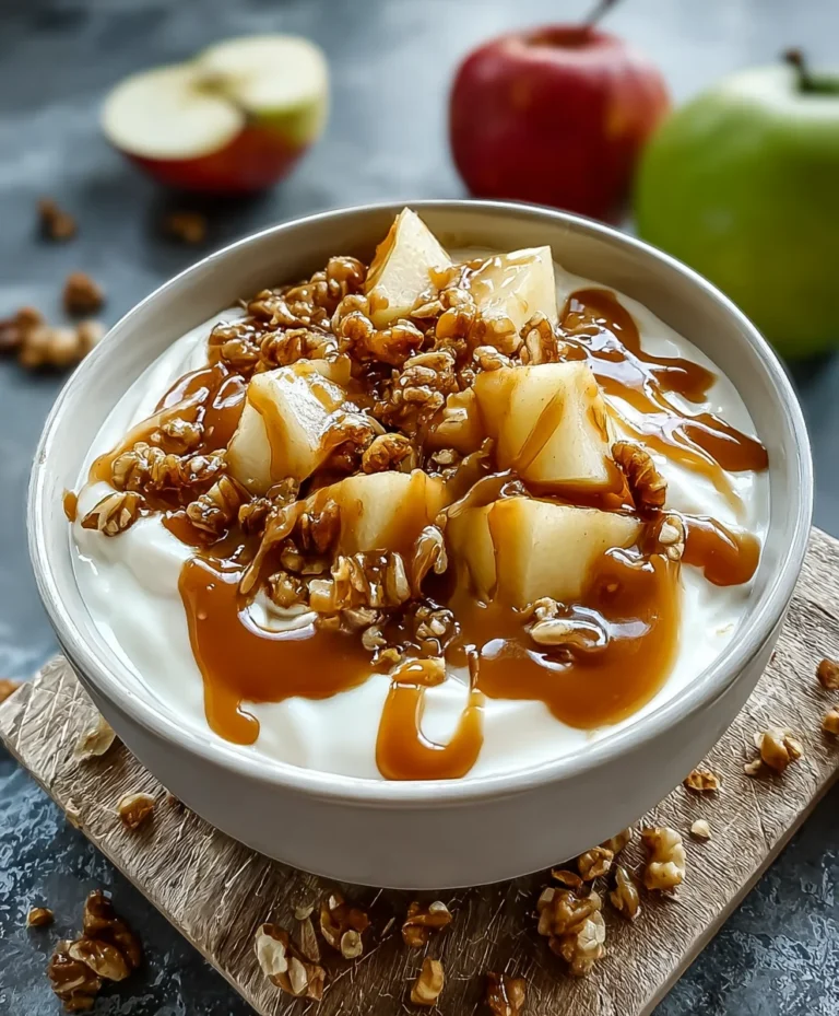 Caramel Apple Pie Yogurt Bowl Recipe-Easy & Delicious