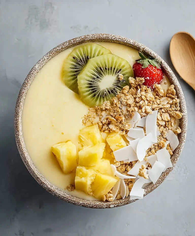Tropical Piña Colada Smoothie Bowl- Easy Refreshing Recipe