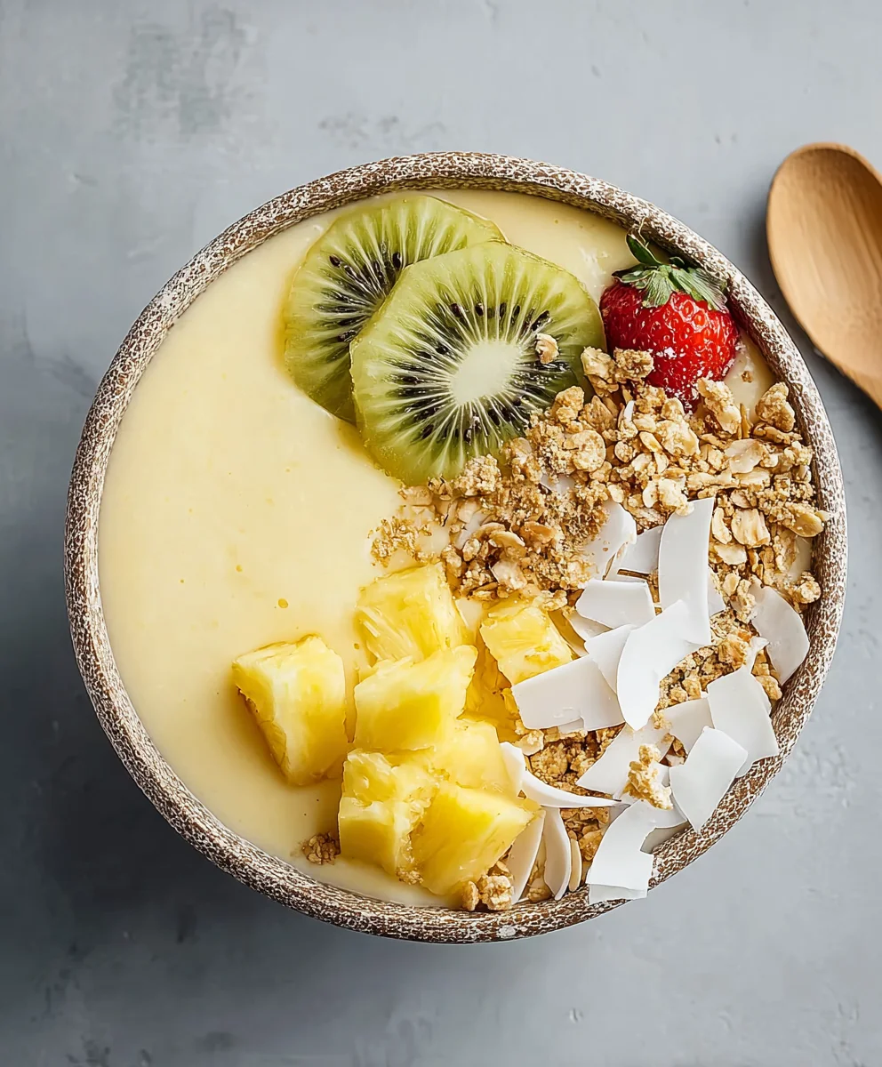 Tropical Piña Colada Smoothie Bowl- Easy Refreshing Recipe