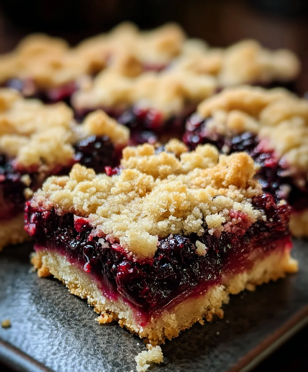 Blackberry Pie Crum extractble Bars - Easy & Delicious