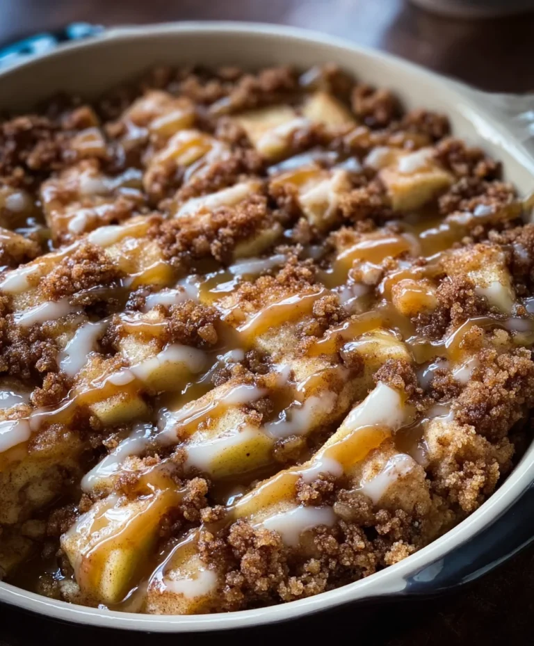 Apple Crisp Cinnamon Roll Casserole Recipe