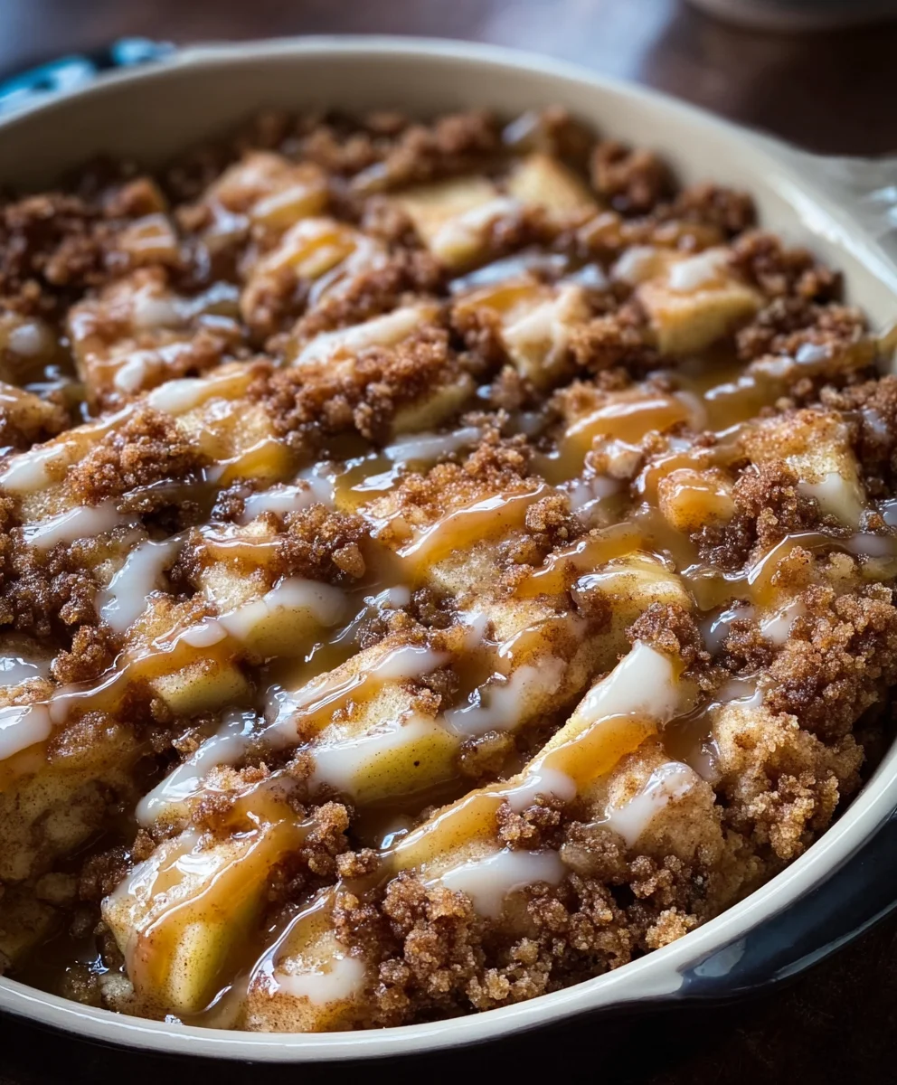Apple Crisp Cinnamon Roll Casserole Recipe
