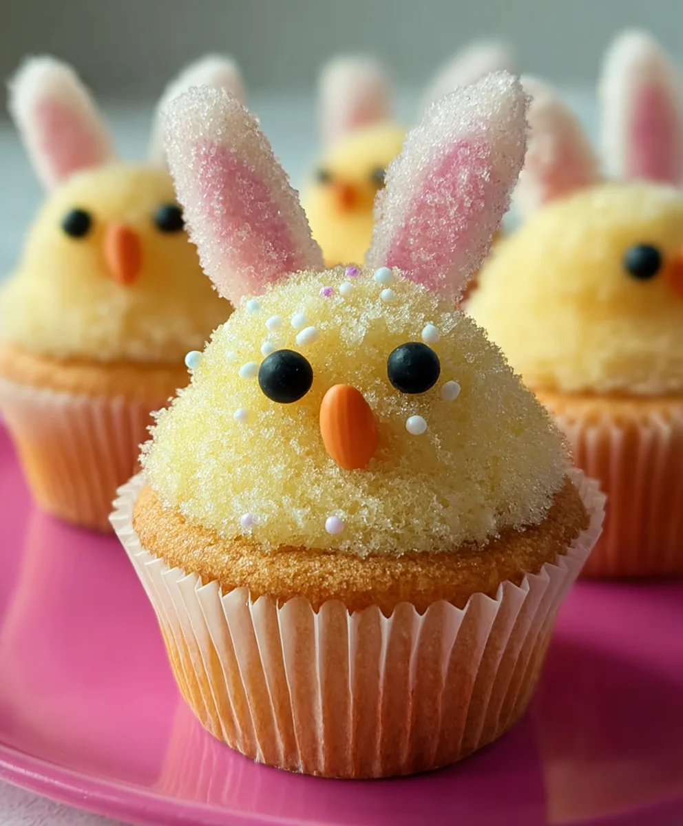 Easter Bunny Chick Cupcakes-Cute Festive Treats