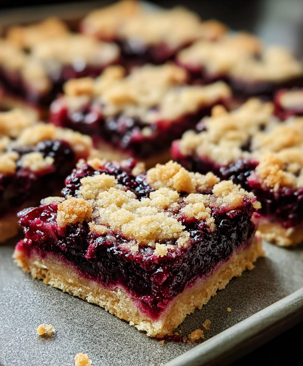 Blackberry Pie Crum extractble Bars - Easy & Delicious