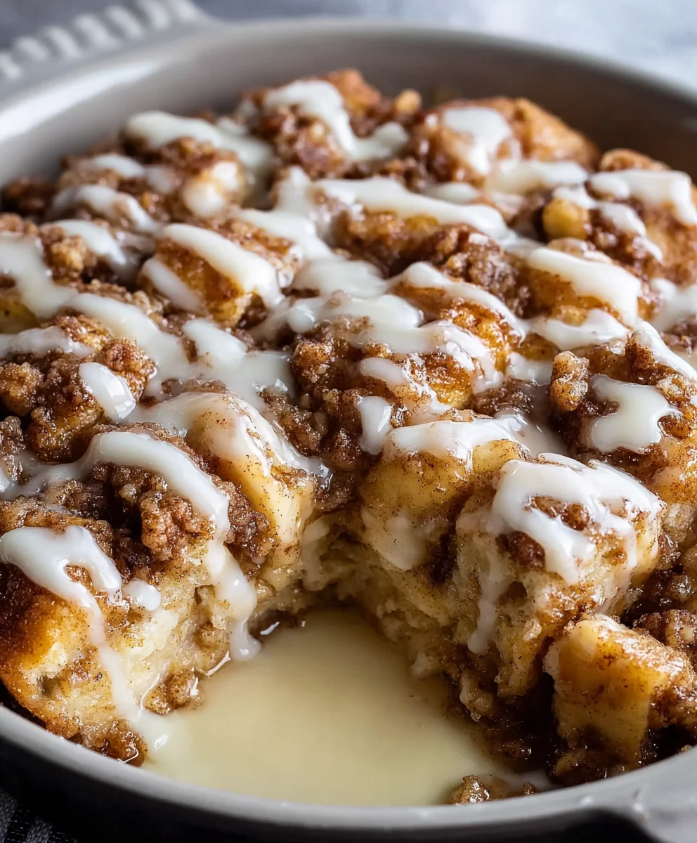 Apple Crisp Cinnamon Roll Casserole Recipe