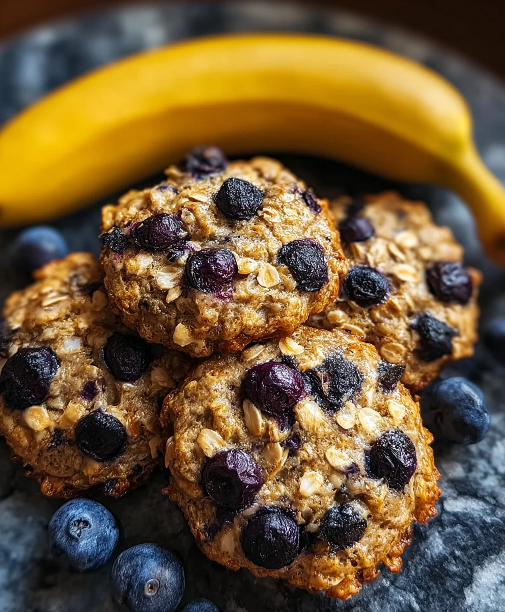 Banana Blueberry Breakfast Cookies-Easy Healthy Treat