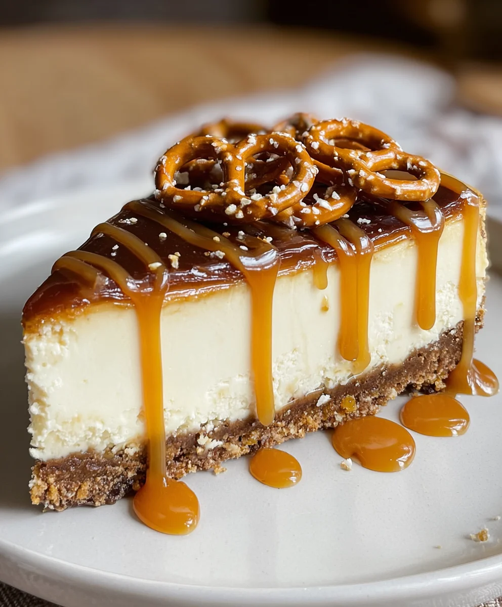 Salted Caramel Pretzel Cheesecake- Irresistible Dessert