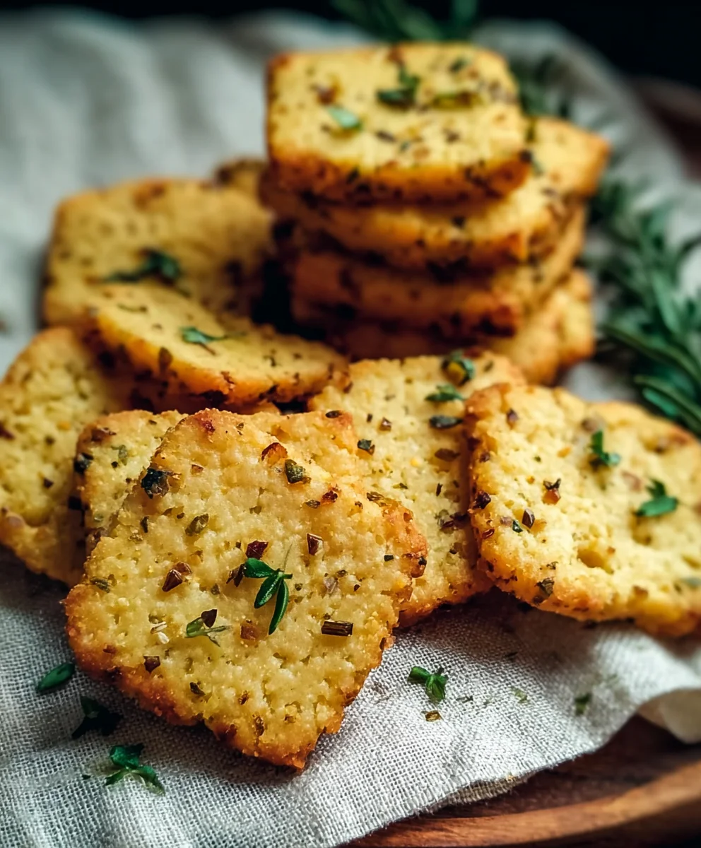 Garlic Herb Chickpea Flour Crackers-Healthy Snack