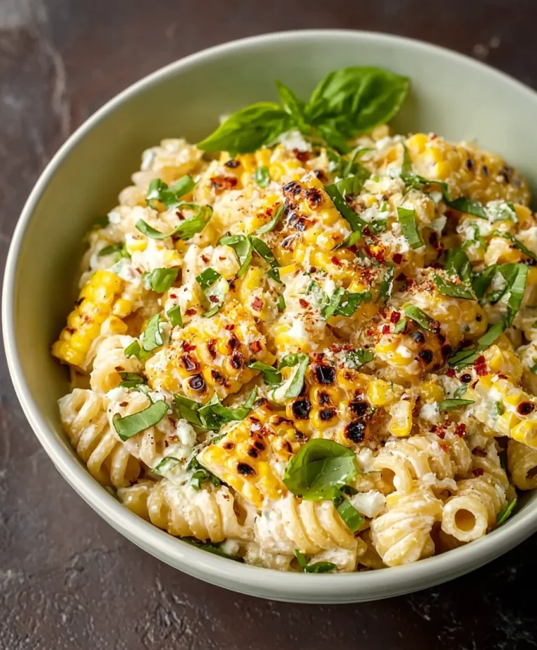 Creamy Street Corn Pasta Salad- Summer Favorite