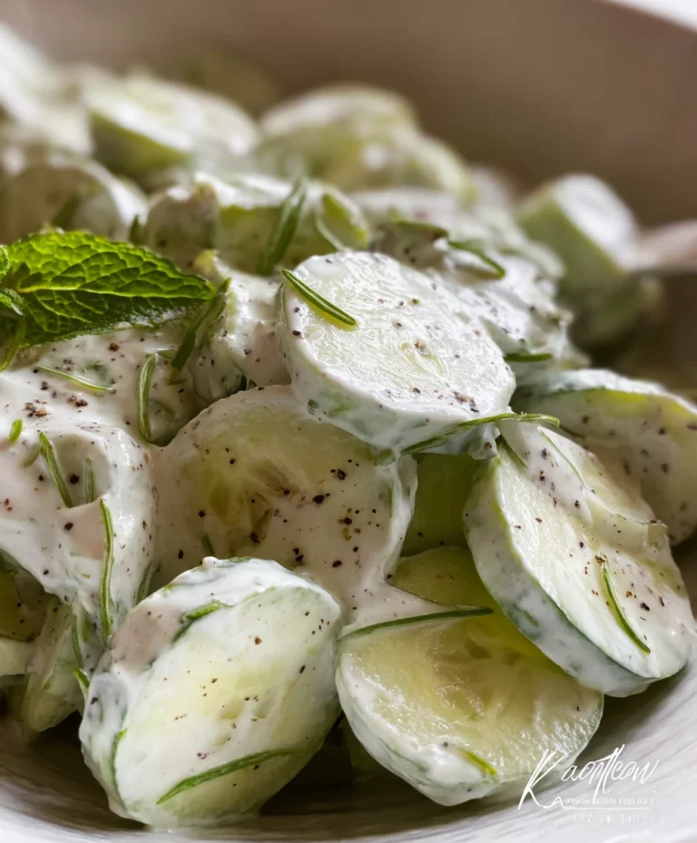 Creamy Cucumber Salad- Simple & Refreshing Recipe