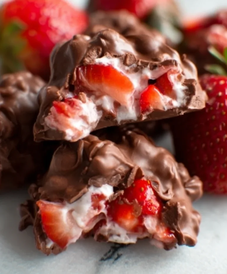 Chocolate Strawberry Yogurt Clusters Easy Treat