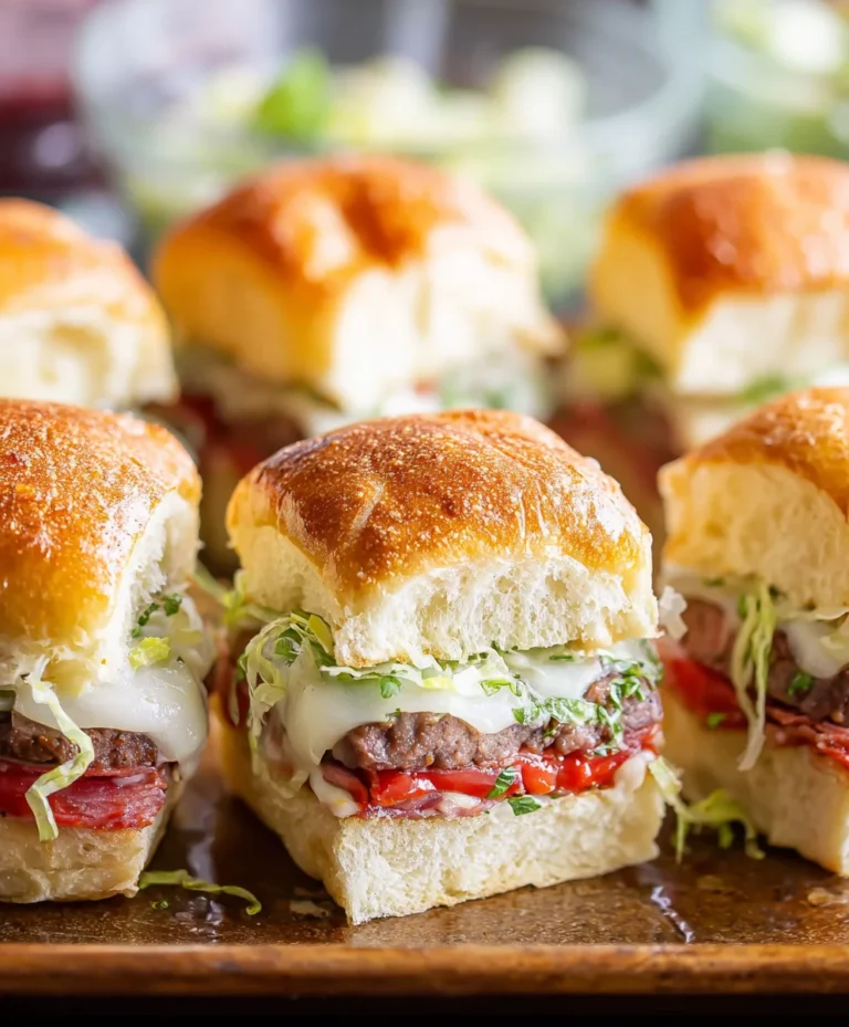 Beef Italian Grinder Sliders-Easy Appetizer