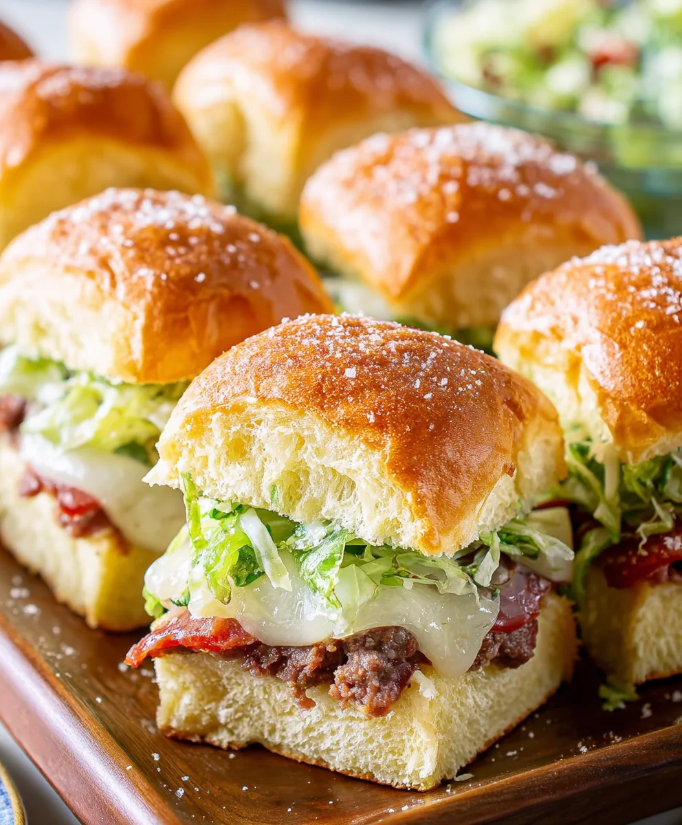 Beef Italian Grinder Sliders-Easy Appetizer