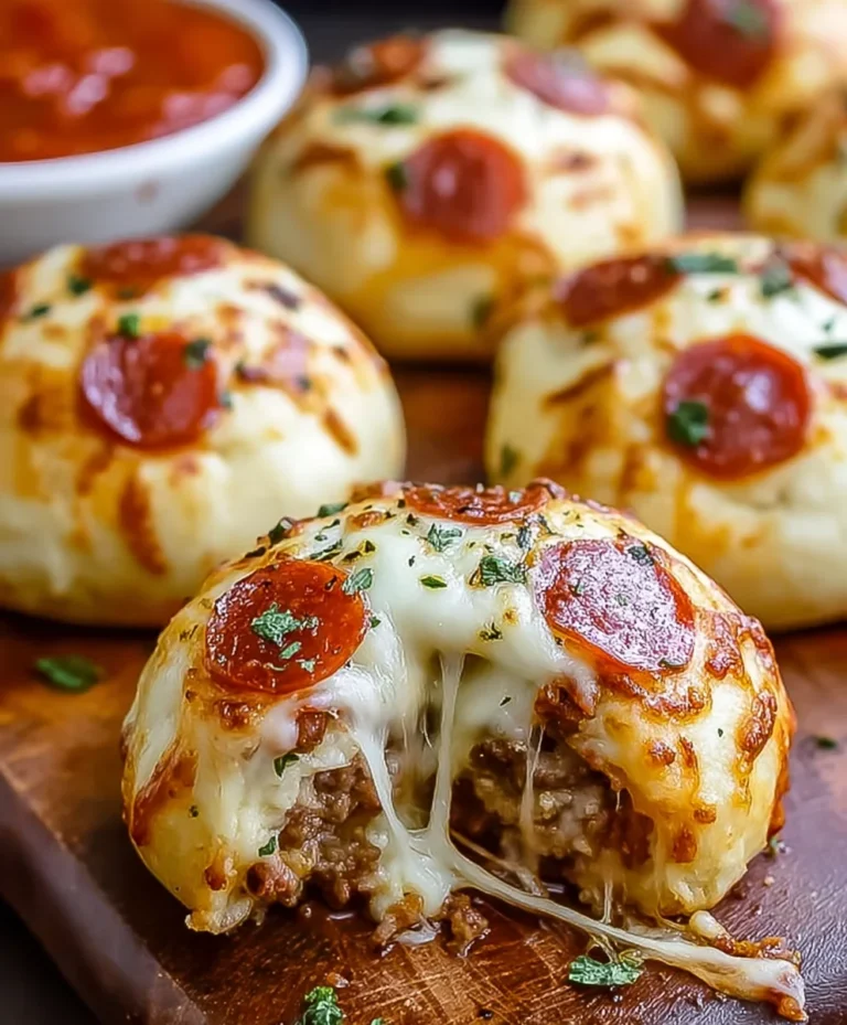Cheesy Beef Beef Pepperoni Pizza Bombs Delicious Recipe