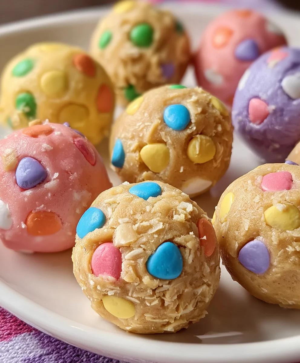 Easter Egg Cookie Dough Bites-No Bake Treat