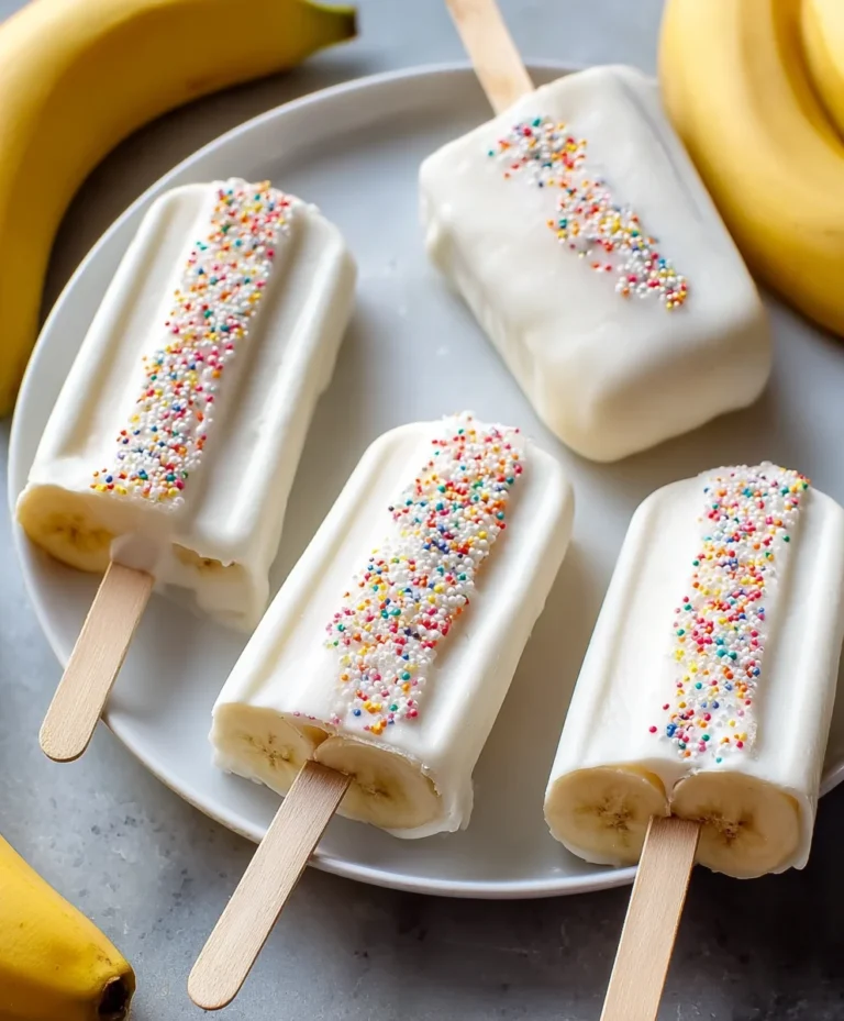 Easy Frozen Banana Yogurt Pops Recipe