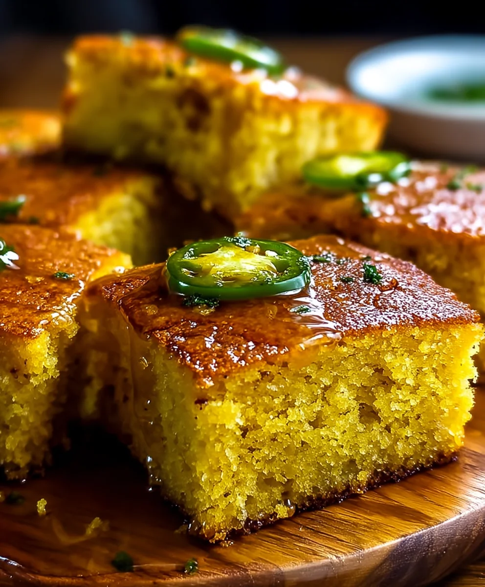 Spicy Jalapeño Cornbread with Lime Honey Glaze