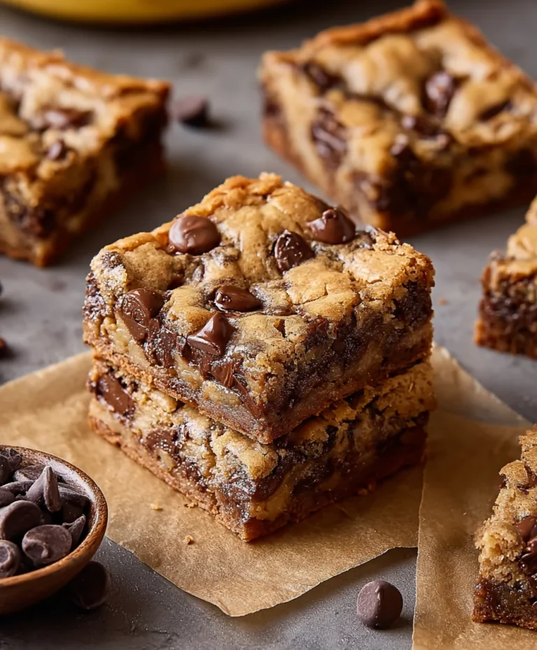 Easy Banana Chocolate Chip Cookie Bars Recipe