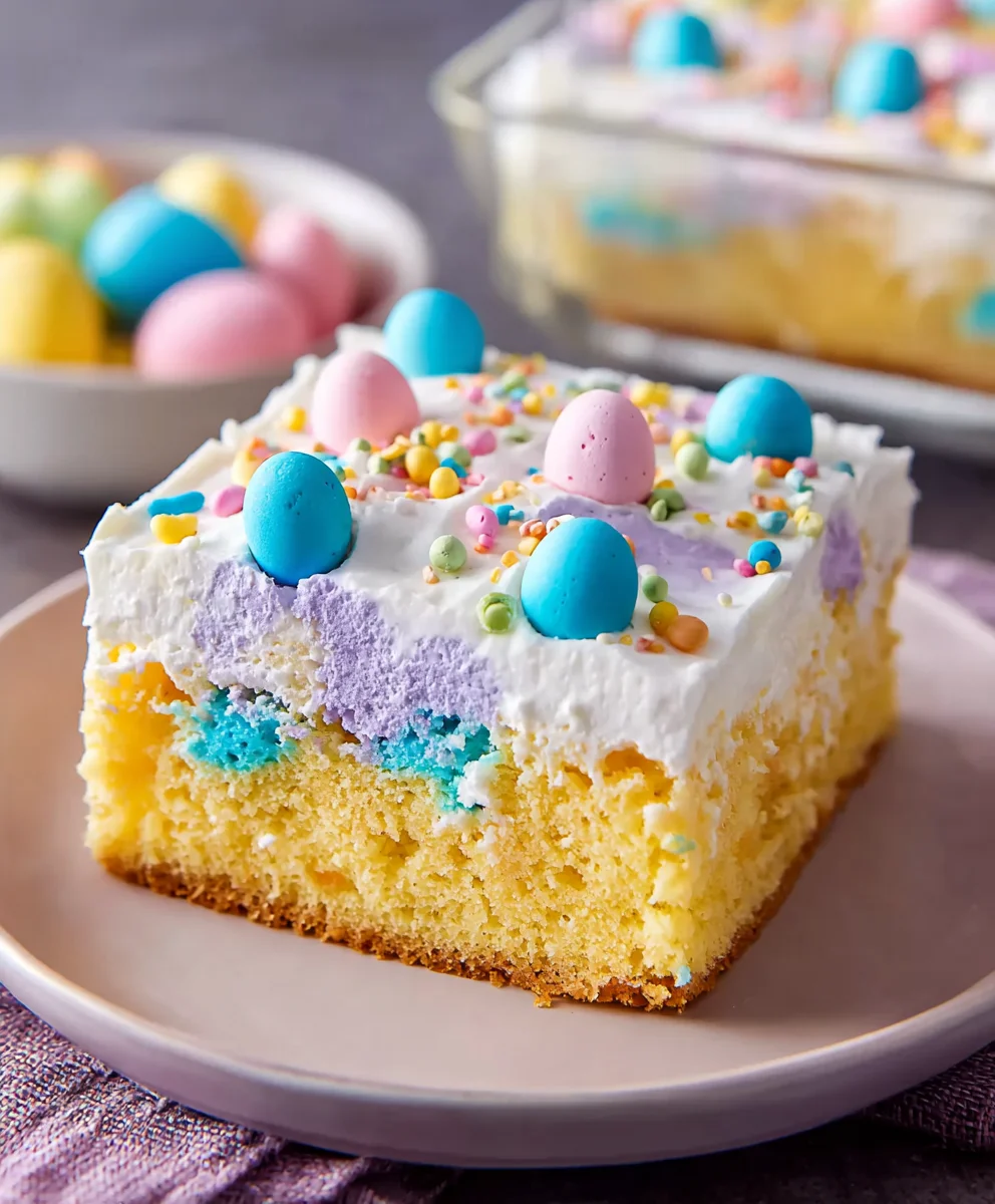 Easy Easter Poke Cake Recipe- Delicious Spring Dessert