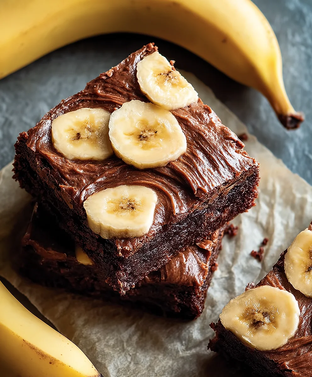 Decadent Banana Brownies - Easy Chocolatey Treat