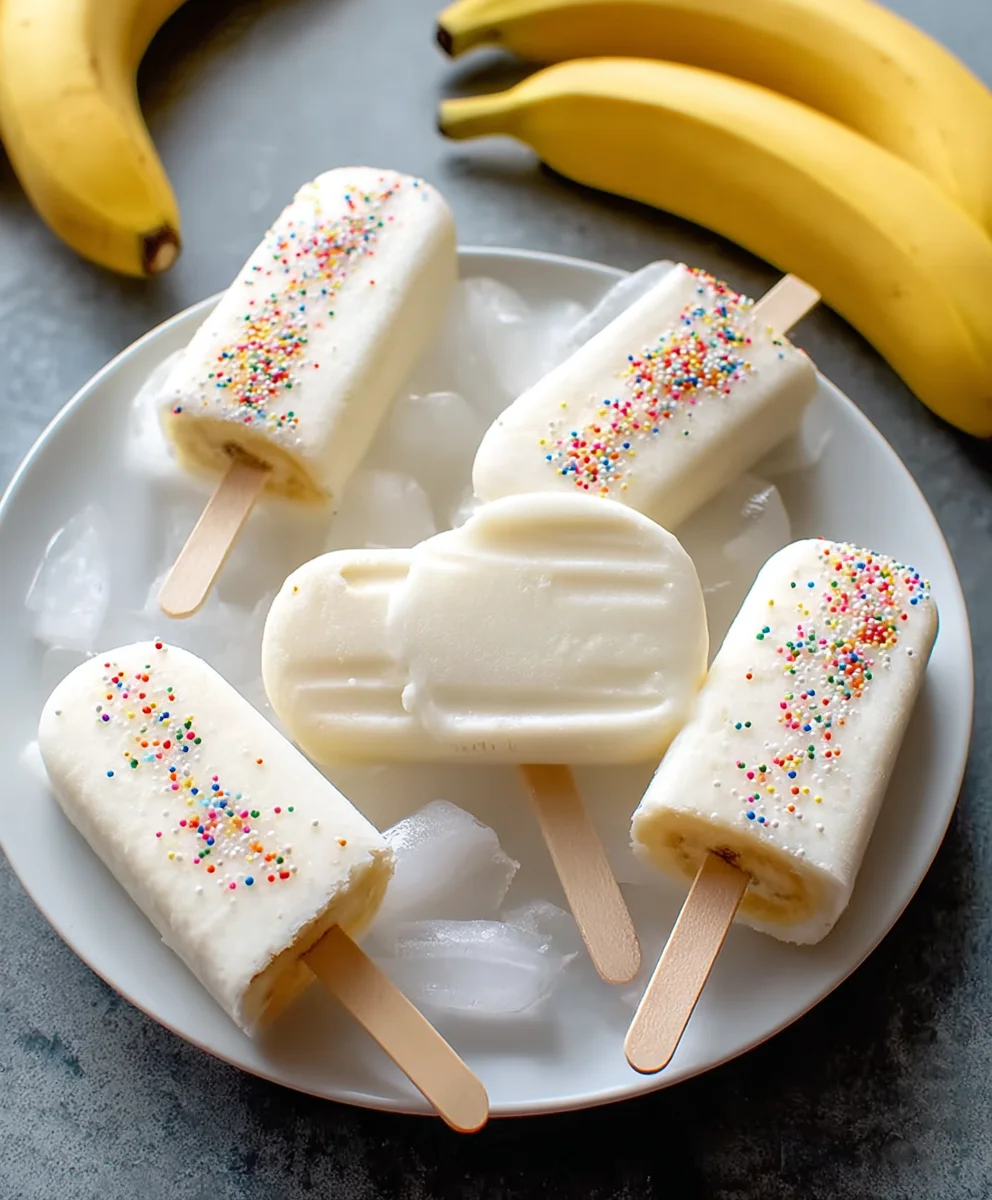 Easy Frozen Banana Yogurt Pops Recipe