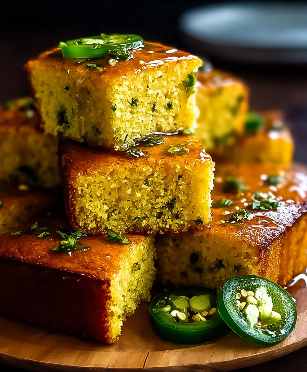 Spicy Jalapeño Cornbread with Lime Honey Glaze