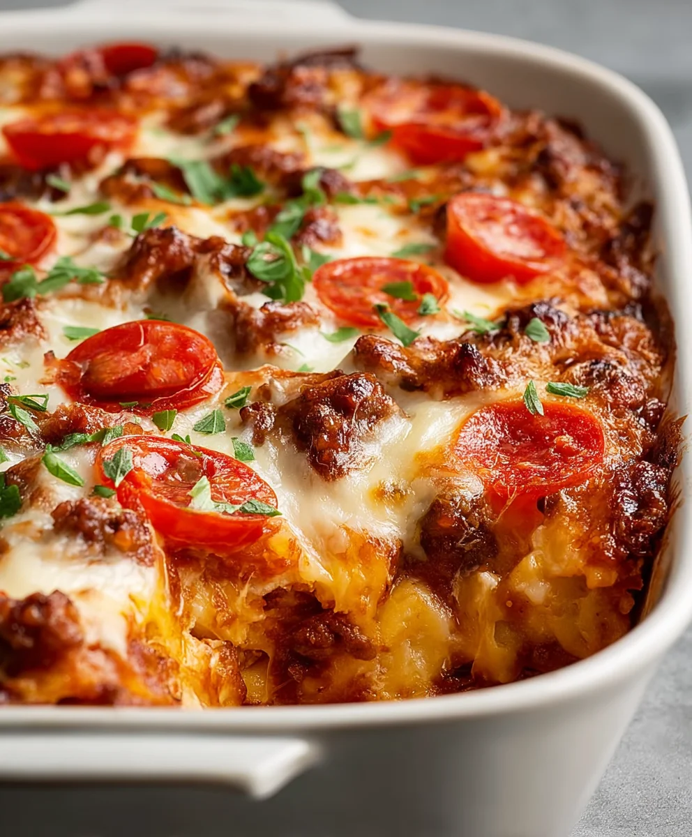 Bubble Up Pizza Casserole- Easy Family Dinner