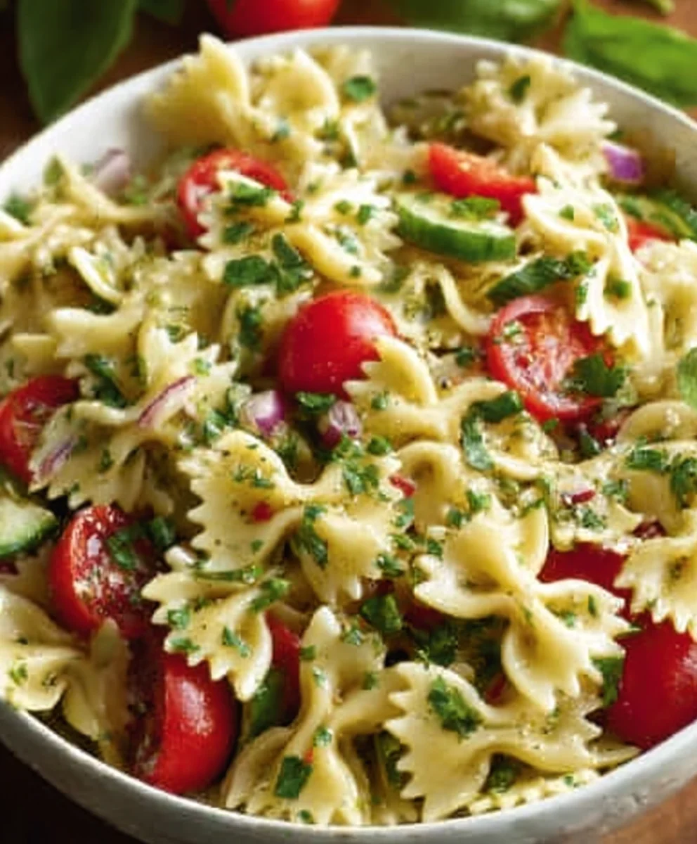 Easy Bow Tie Pasta Salad Recipe- Fresh & Delicious