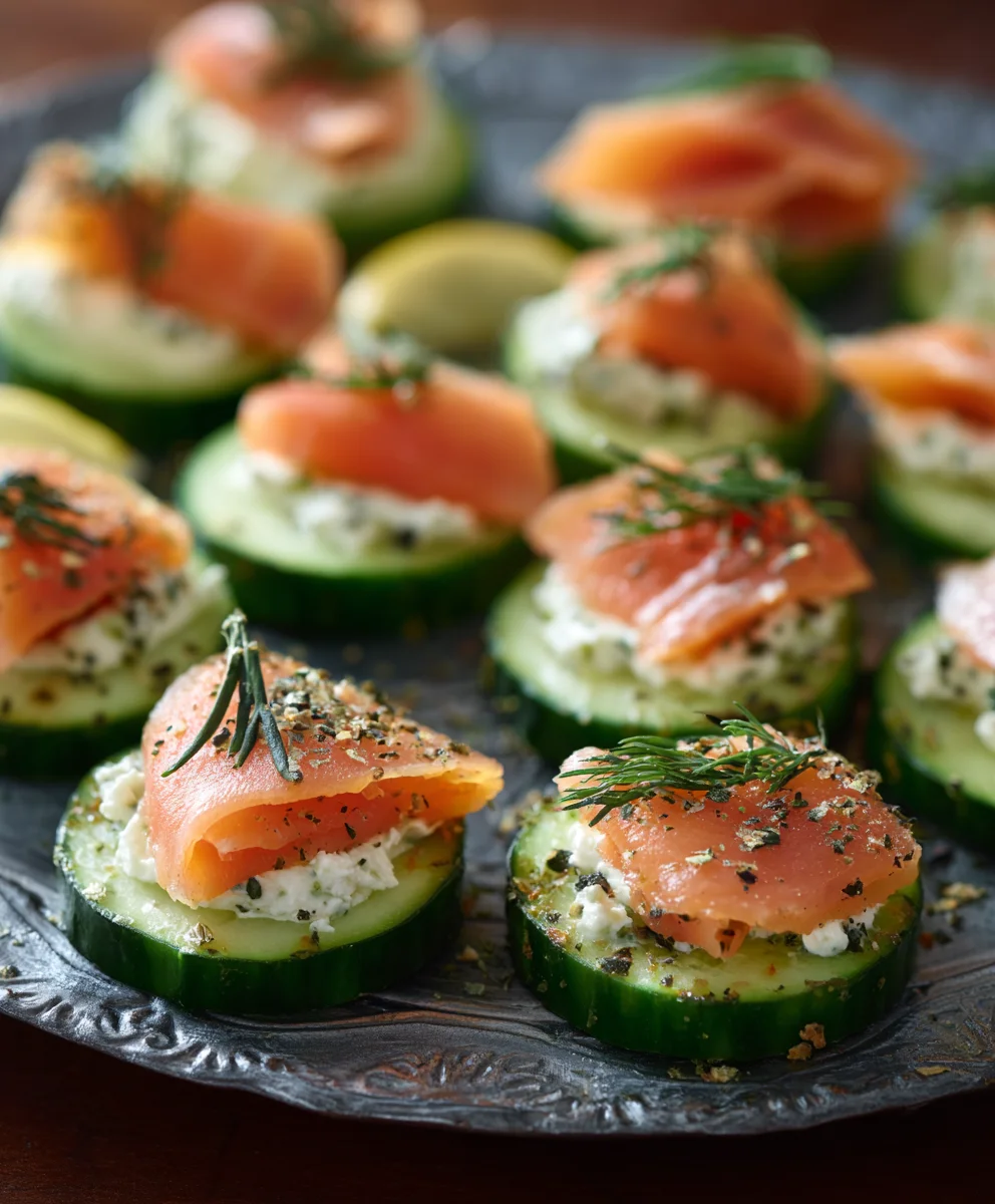 Cucumber Smoked Salmon Bites-Easy Appetizer