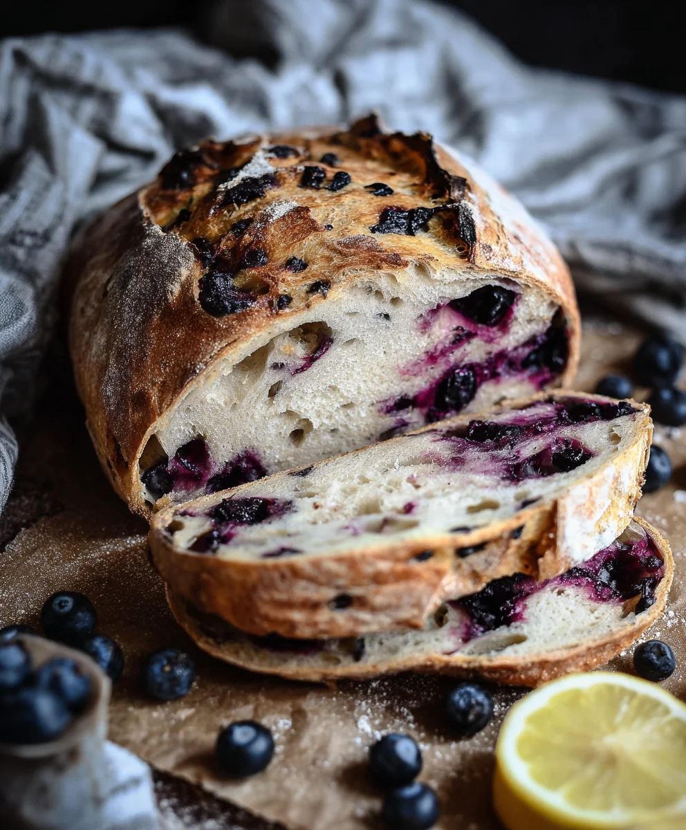Blueberry Lemon Sourdough Bread Recipe