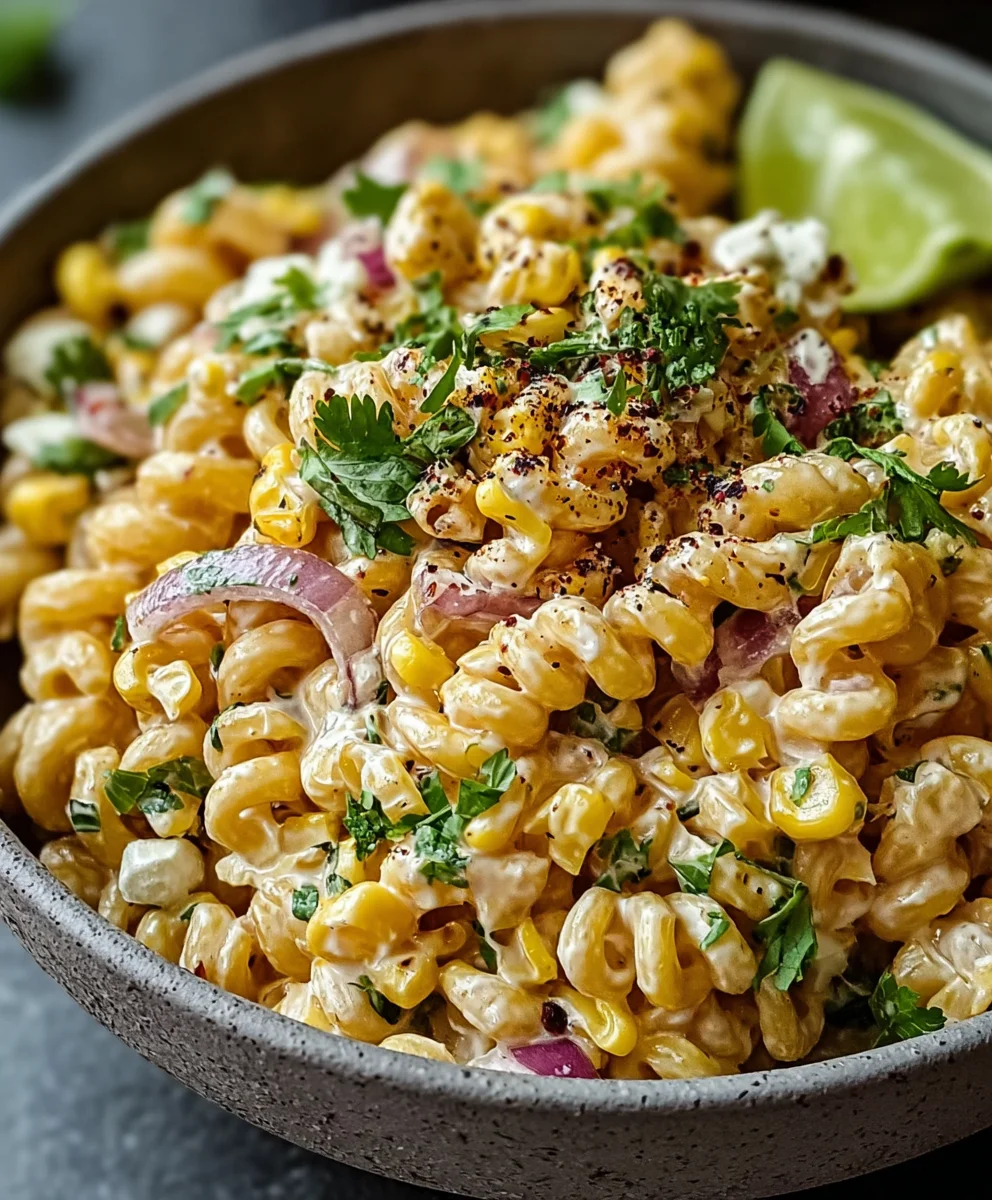 Mexican Street Corn Pasta Salad-Easy & Delicious
