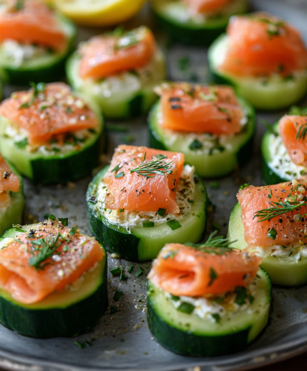Cucumber Smoked Salmon Bites-Easy Appetizer