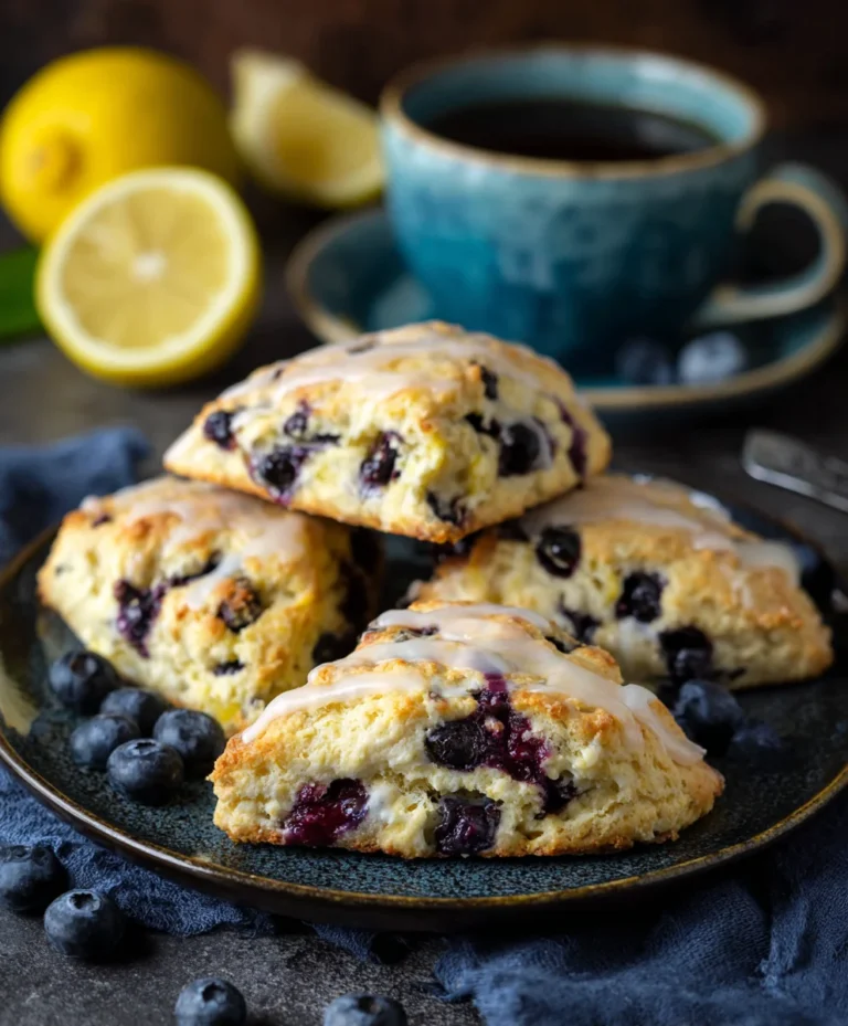 Sourdough Blueberry Lemon Scones- Easy Recipe