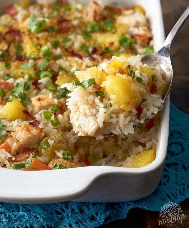 Aloha Pineapple Chicken Rice Casserole