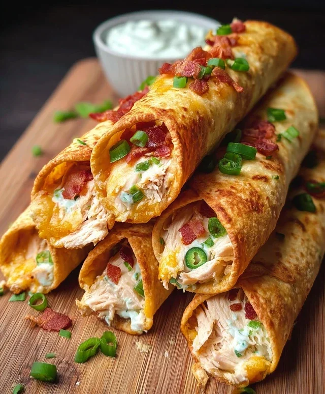 Jalapeno Popper Chicken Taquitos