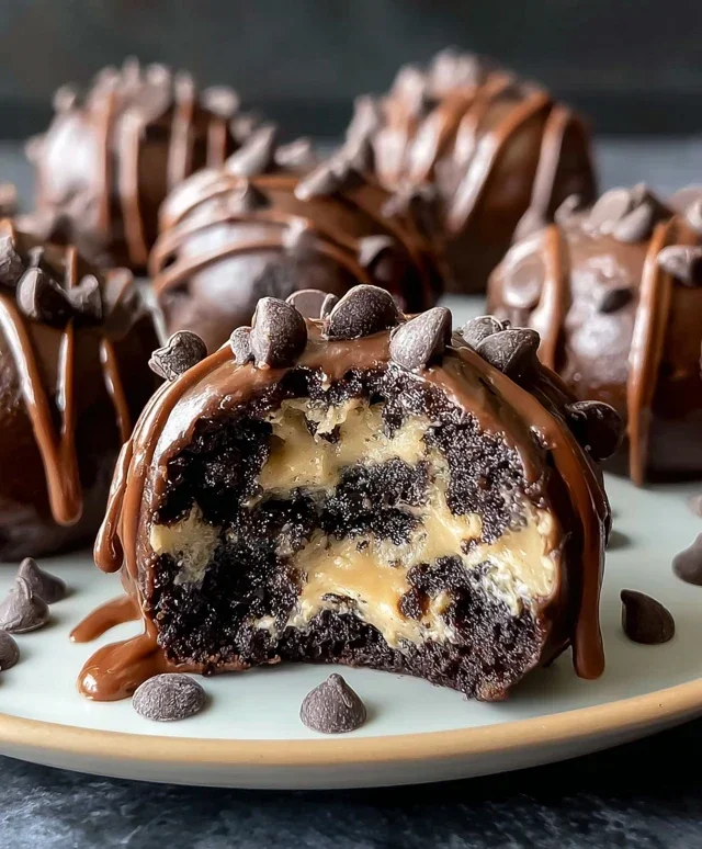 Chocolate Chip Cookie Dough Brownie Bombs