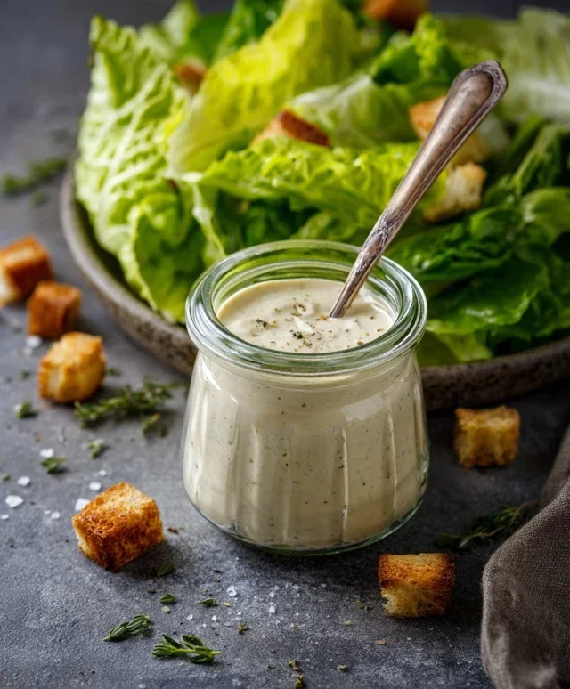 Homemade Creamy Caesar Salad Dressing