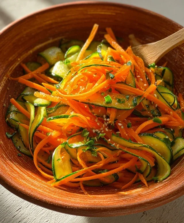Carrot and Cucumber Ribbon Salad
