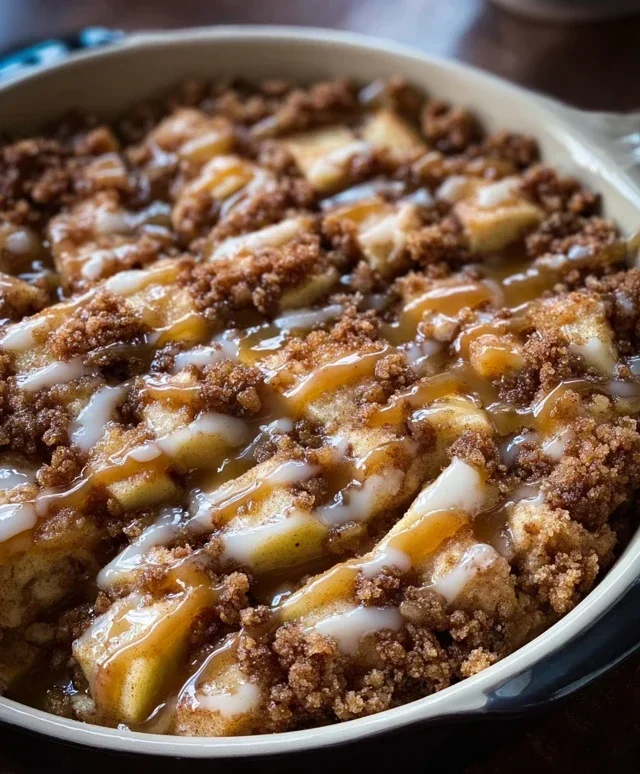 Apple Crisp Cinnamon Roll Casserole