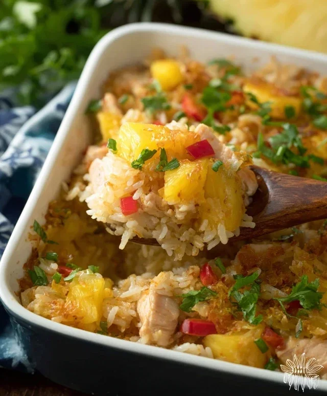 Aloha Pineapple Chicken Rice Casserole