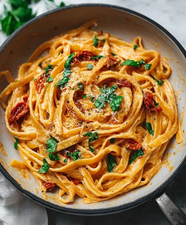 Vegan Creamy Sun Dried Tomato Pasta Recipe